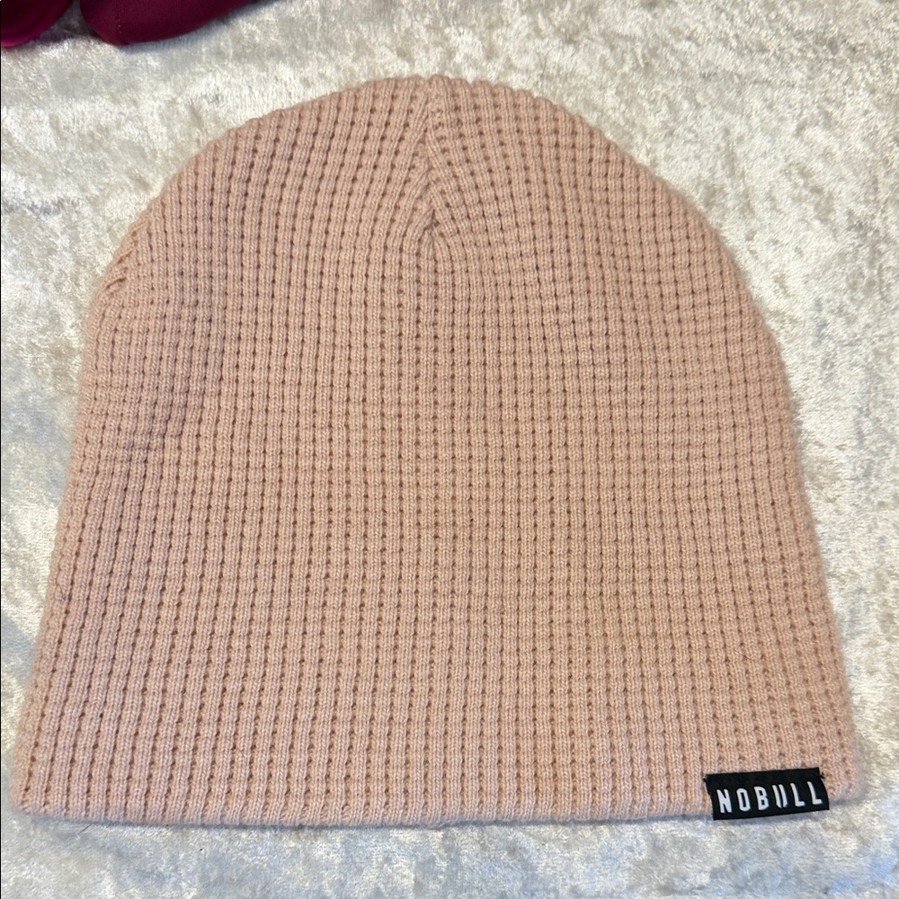 NOBULL Pink Ribbed Beanie